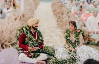 Rhea and Divish's sustainable destination wedding